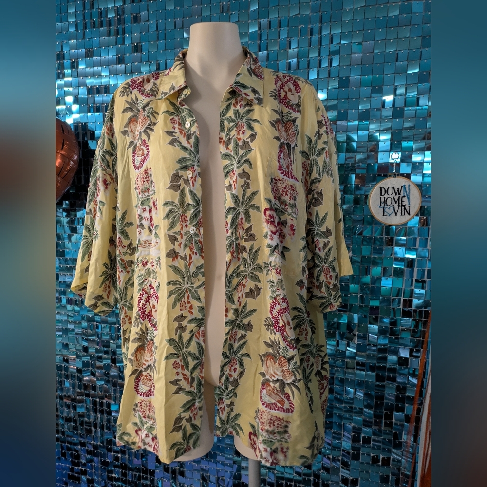 Hilo Hattie Silk Hawaiian Shirt